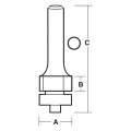 Carb-I-Tool T 192.00 B - 6.35 mm (1/4”) Shank 12.7mm TCT  H/Man Flush Trim Bits